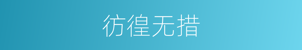 彷徨无措的同义词