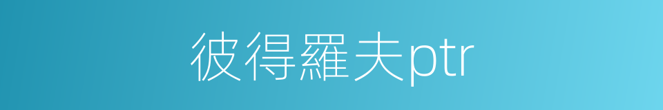 彼得羅夫ptr的同義詞