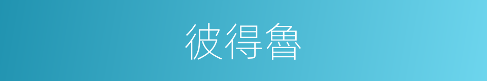 彼得魯的同義詞