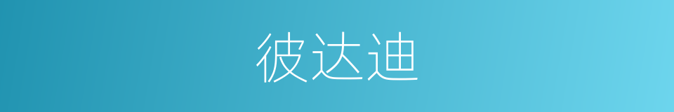 彼达迪的同义词