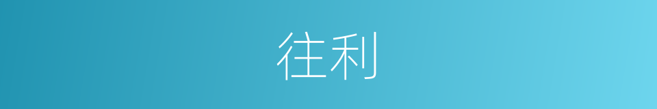 往利的同义词