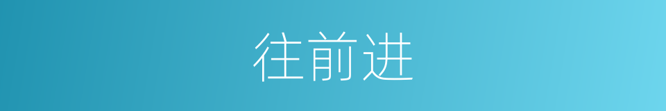 往前进的同义词