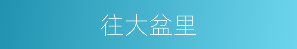 往大盆里的同义词
