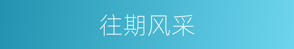 往期风采的同义词