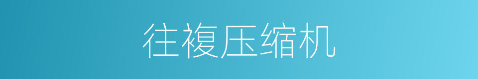 往複压缩机的同义词