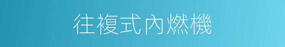 往複式內燃機的同義詞