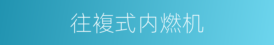 往複式内燃机的同义词