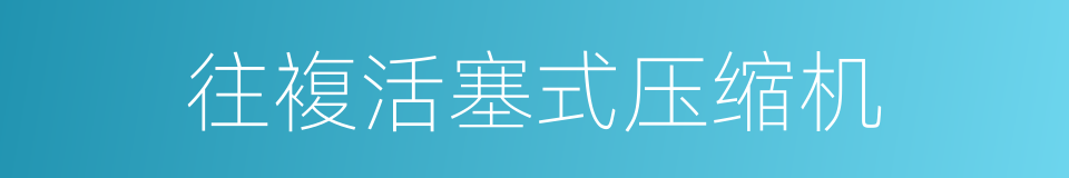 往複活塞式压缩机的同义词