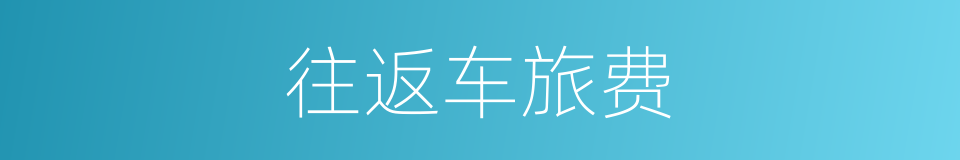 往返车旅费的同义词