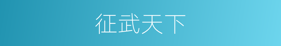 征武天下的同义词