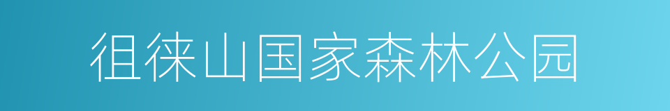 徂徕山国家森林公园的同义词