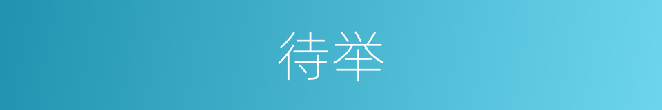 待举的同义词