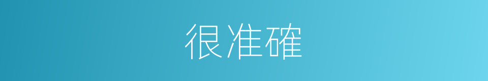 很准確的同義詞