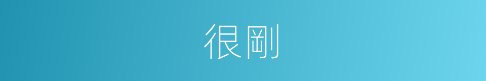 很剛的意思