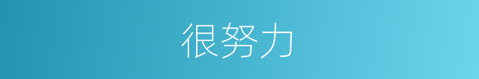 很努力的同义词