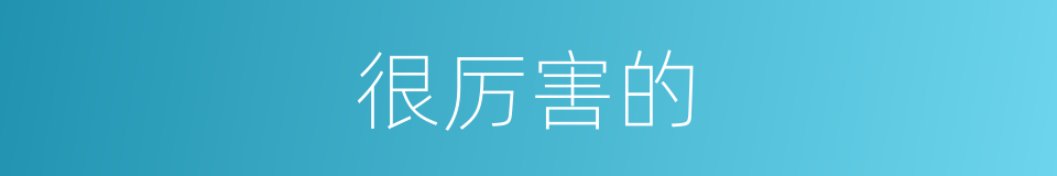 很厉害的的同义词