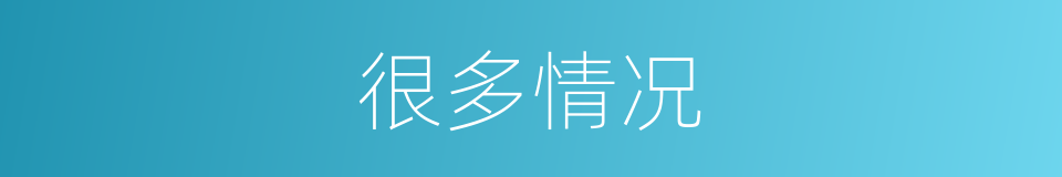 很多情况的同义词