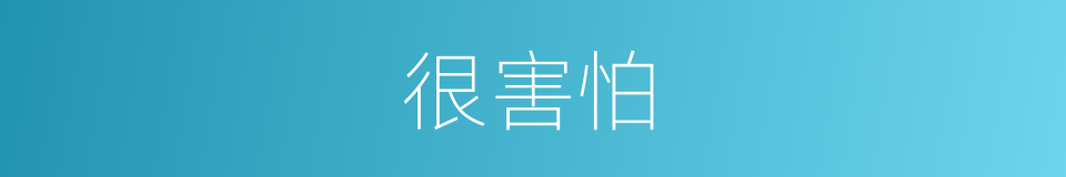 很害怕的意思