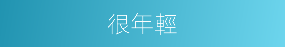 很年輕的意思