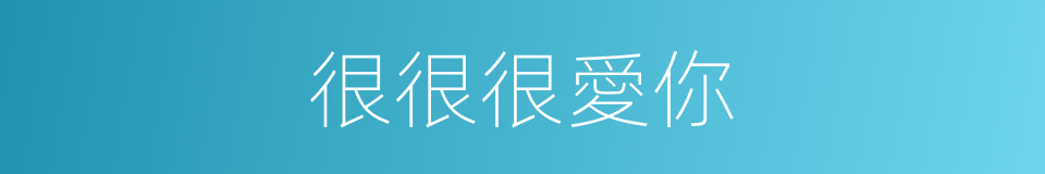 很很很愛你的同義詞