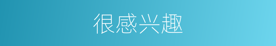 很感兴趣的意思