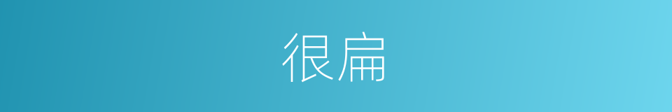 很扁的意思