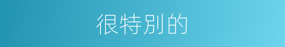 很特別的的同義詞