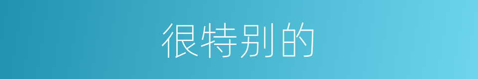很特别的的同义词