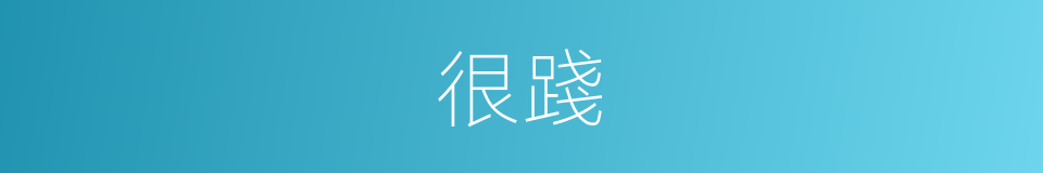 很踐的意思