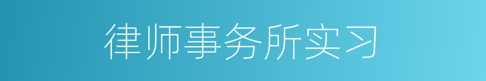 律师事务所实习的同义词