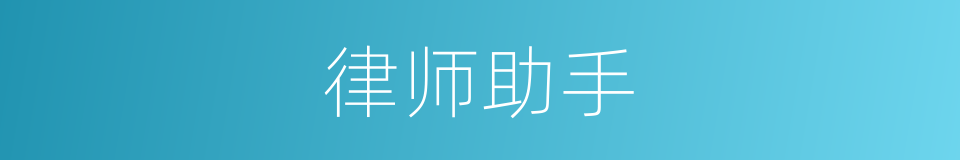 律师助手的同义词