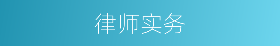 律师实务的同义词