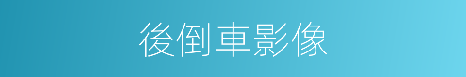 後倒車影像的同義詞