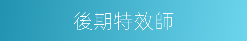 後期特效師的同義詞