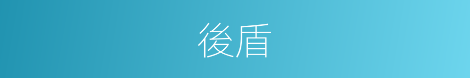 後盾的意思