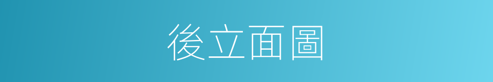 後立面圖的同義詞