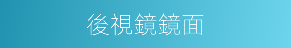後視鏡鏡面的同義詞