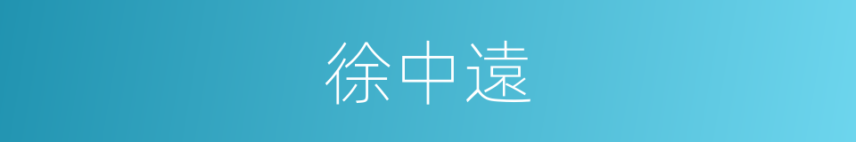 徐中遠的同義詞