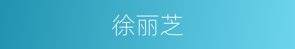 徐丽芝的同义词