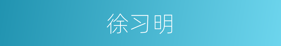徐习明的同义词