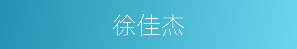 徐佳杰的同义词