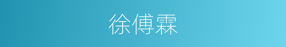 徐傅霖的同义词
