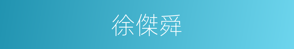 徐傑舜的同義詞