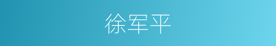 徐军平的同义词