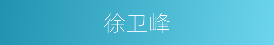 徐卫峰的同义词