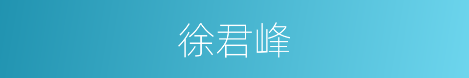 徐君峰的同义词