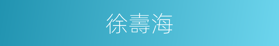 徐壽海的同義詞
