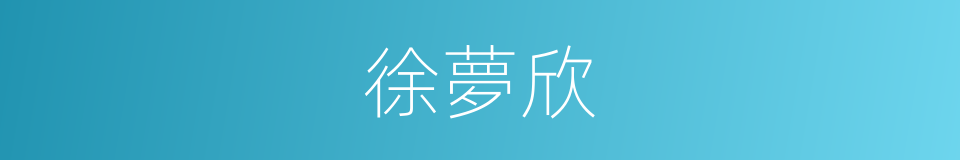 徐夢欣的同義詞