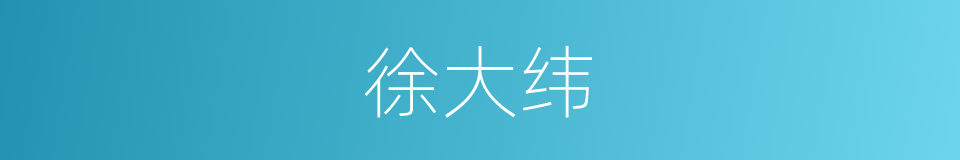 徐大纬的同义词