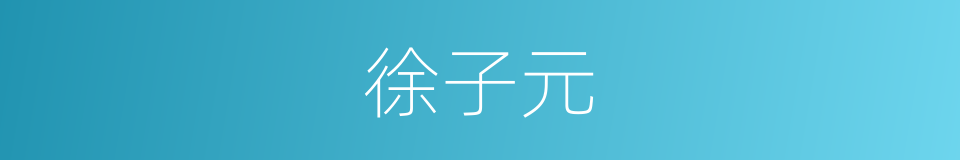 徐子元的同义词